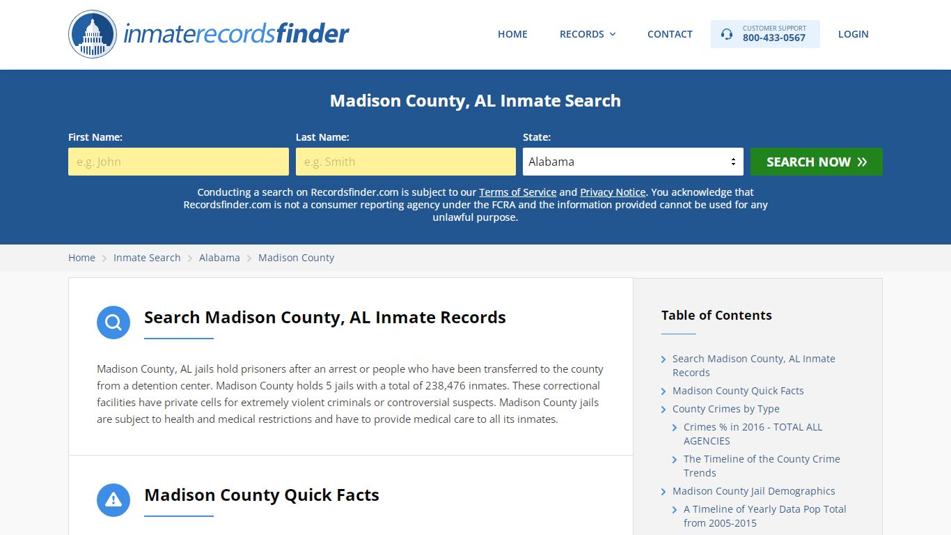 Madison County, AL Inmate Lookup & Jail Records Online