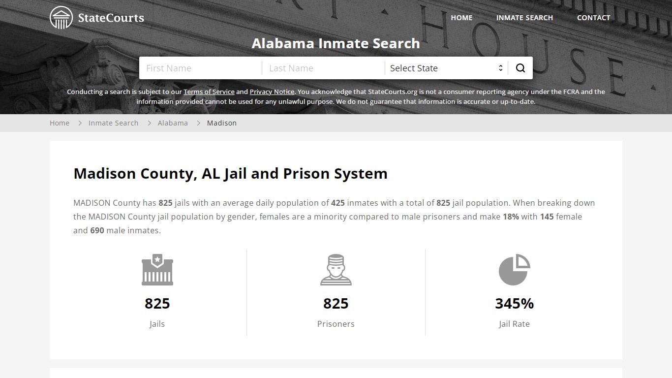 Madison County, AL Inmate Search - StateCourts